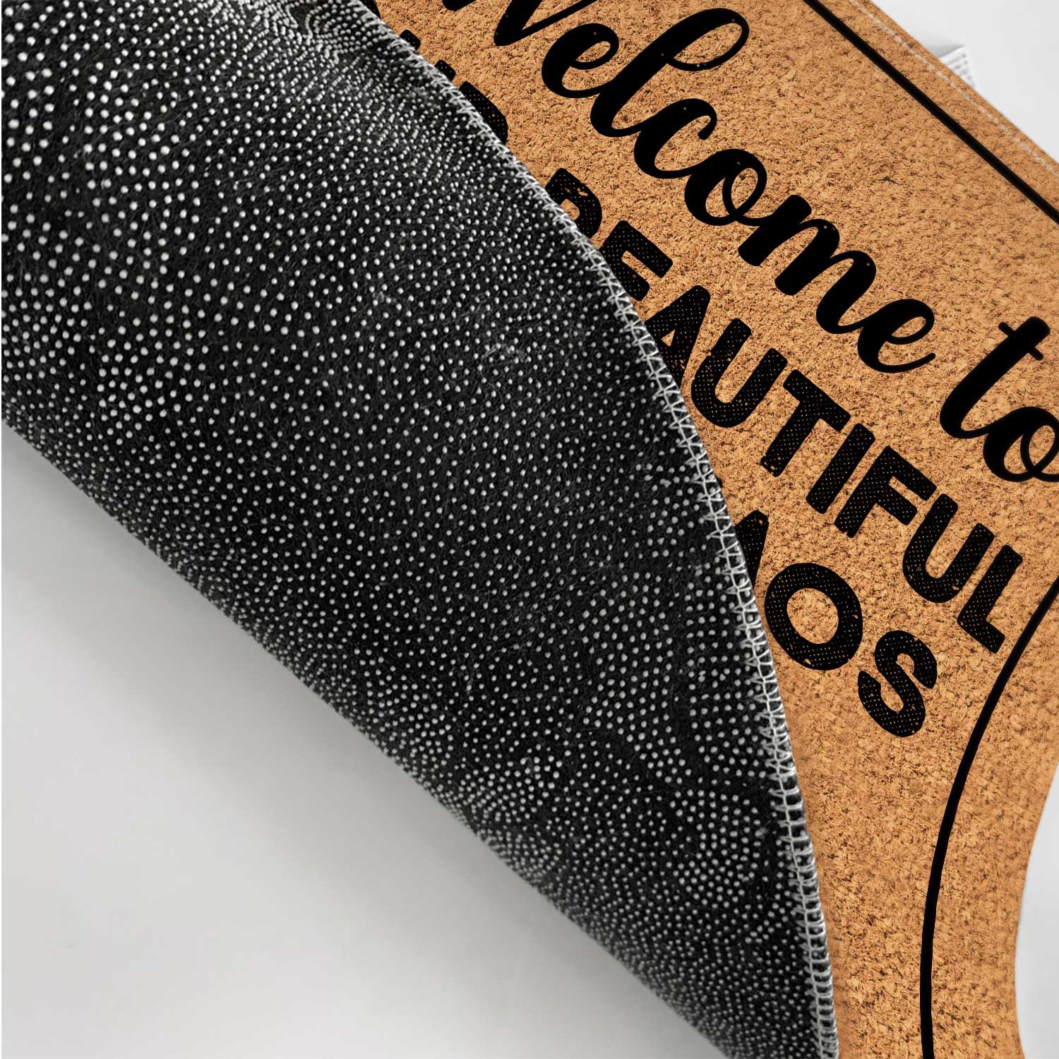 Welcome To Our Beautiful Chaos Couple - Anniversary, Birthday, Housewarming Gift For Spouse, Husband, Wife, Family - Personalized Custom Doormat - Image 3