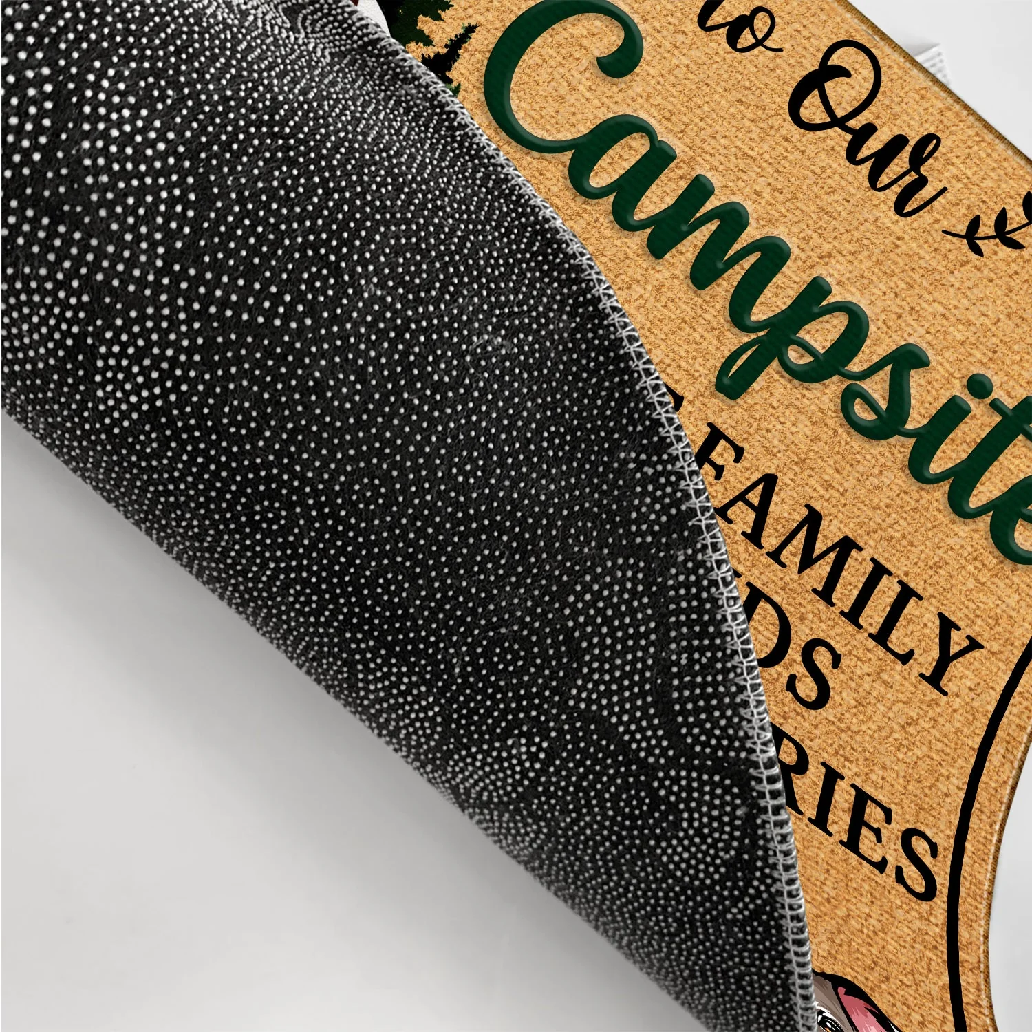 Welcome To Our Campsite - Gift For Camping Lovers, Campsite, Camping Decor, Couple, Family, Pet Lovers - Personalized Custom Doormat - Image 3