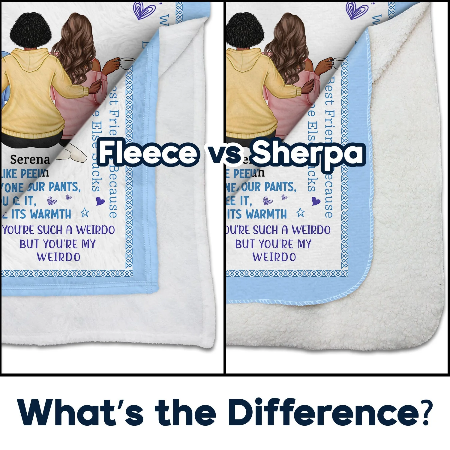 We'll Always Be Friends - Funny, Loving Gifts For Besties - Personalized Fleece Blanket - Image 4
