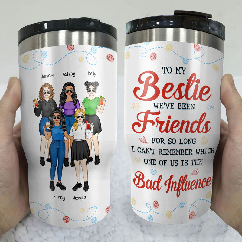 We're More Than Friends - Gift For Bestie - Personalized Custom Triple 3 In 1 Can Cooler - Image 3