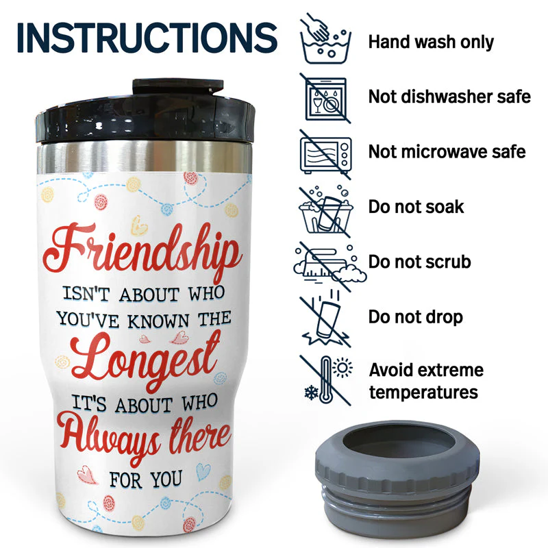 We're More Than Friends - Gift For Bestie - Personalized Custom Triple 3 In 1 Can Cooler - Image 5