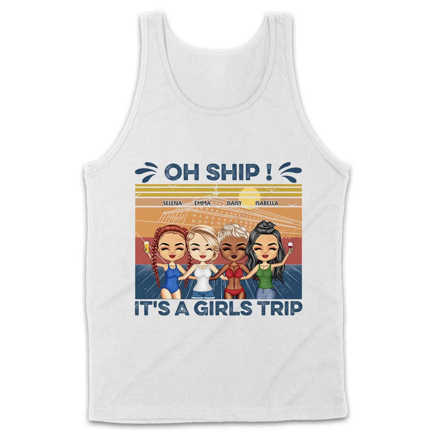 We're More Than Just Cruising Friends - Traveling Gift For BFF, Siblings, Colleagues - Personalized Custom T Shirt - Image 5