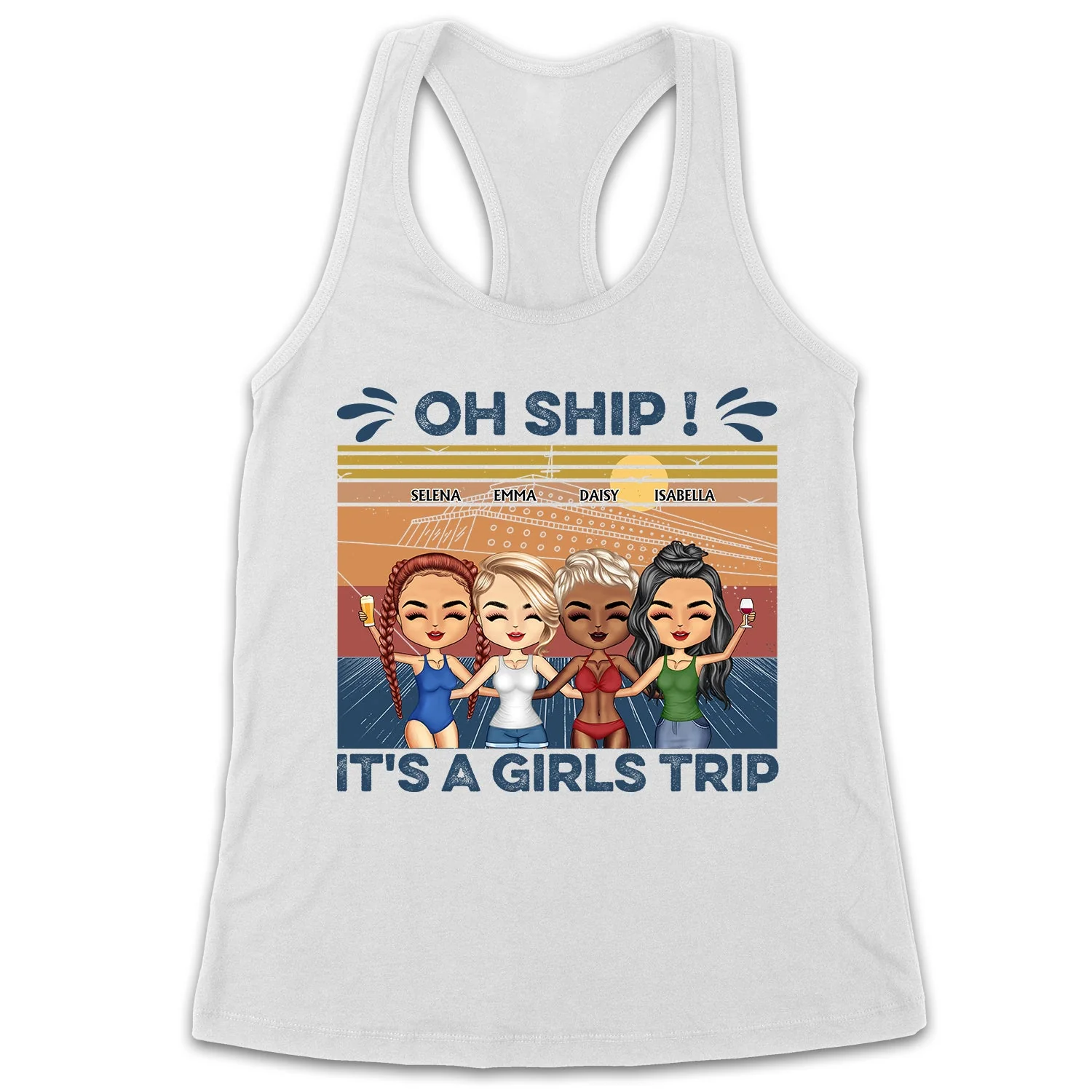 We're More Than Just Cruising Friends - Traveling Gift For BFF, Siblings, Colleagues - Personalized Custom T Shirt - Image 6
