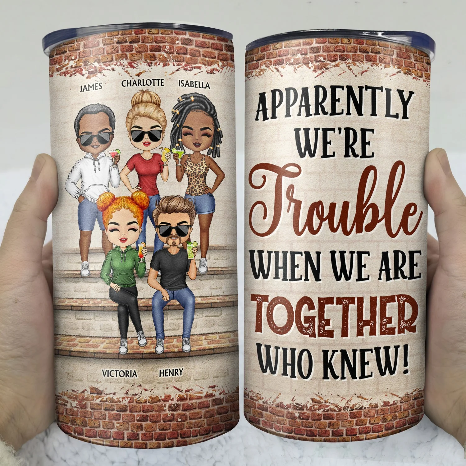 We're Not Sugar And Spice And Everything Nice We're Sage And Hood Best Friends - Bestie BFF Gift - Personalized Custom 4 In 1 Can Cooler Tumbler - Image 3