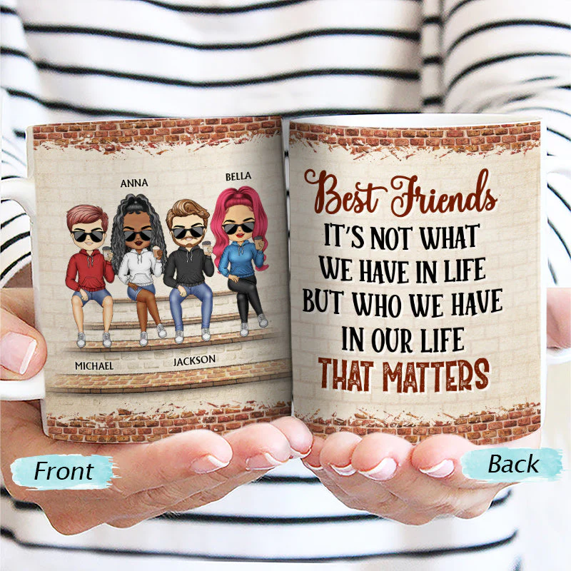 We're Not Sugar And Spice And Everything Nice We're Sage And Hood Best Friends - Bestie BFF Gift - Personalized Custom White Edge-to-Edge Mug - Image 2