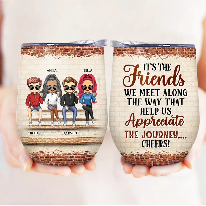 We're Not Sugar And Spice And Everything Nice We're Sage And Hood Best Friends - Bestie BFF Gift - Personalized Custom Wine Tumbler - Image 3