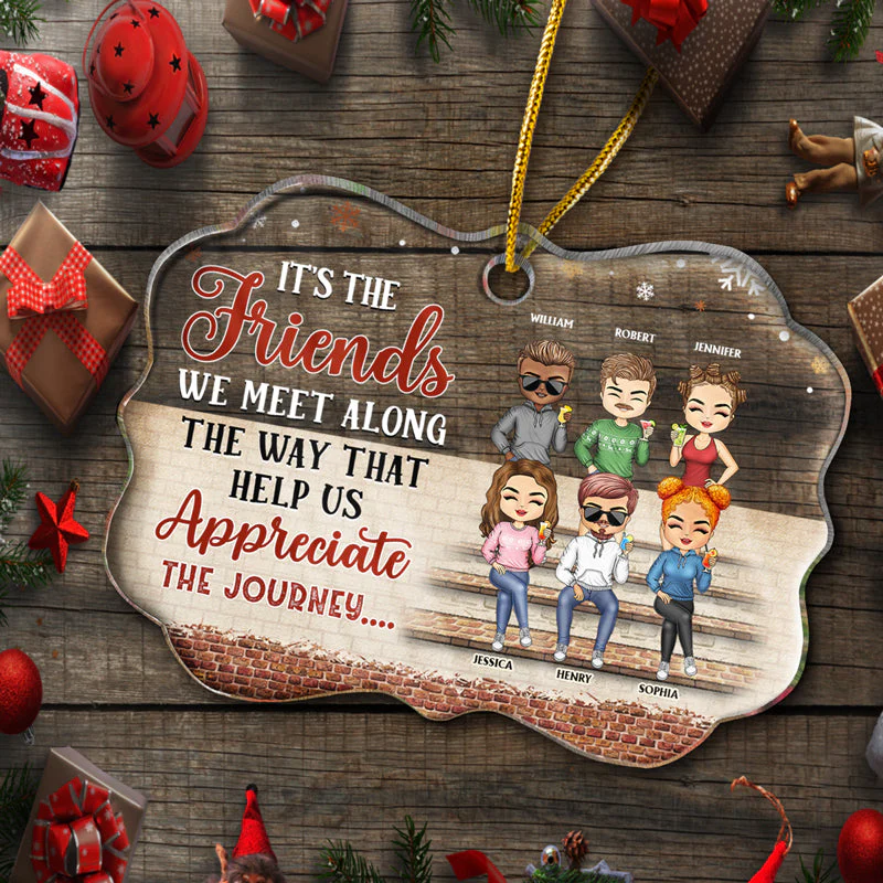 We're Not Sugar And Spice And Everything Nice We're Sage And Hood Christmas Best Friends - Bestie BFF Gift - Personalized Custom Medallion Acrylic Ornament - Image 4