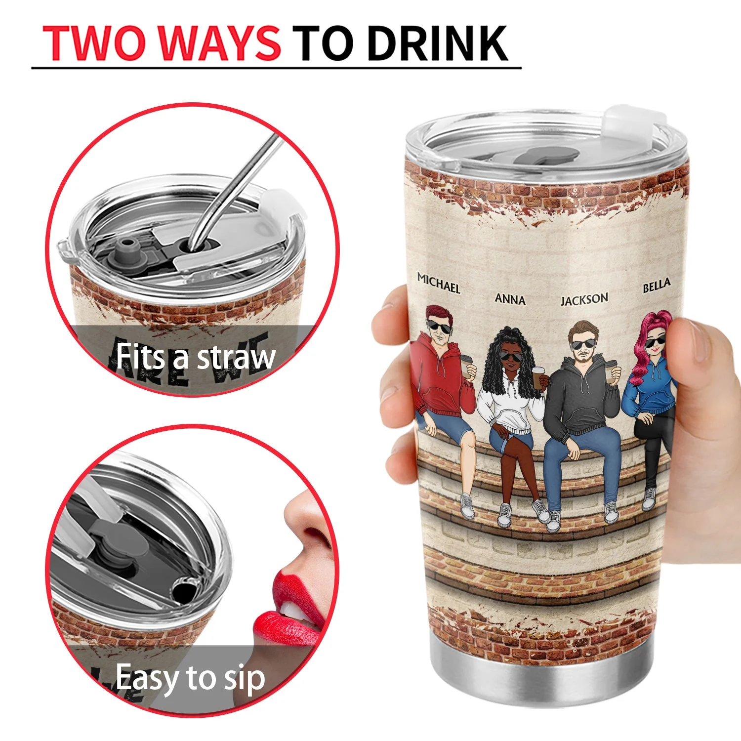 We're Not Sugar And Spice And Everything Nice We're Sage And Hood Family Best Friends - Bestie BFF Gift - Personalized Custom Tumbler - Image 4