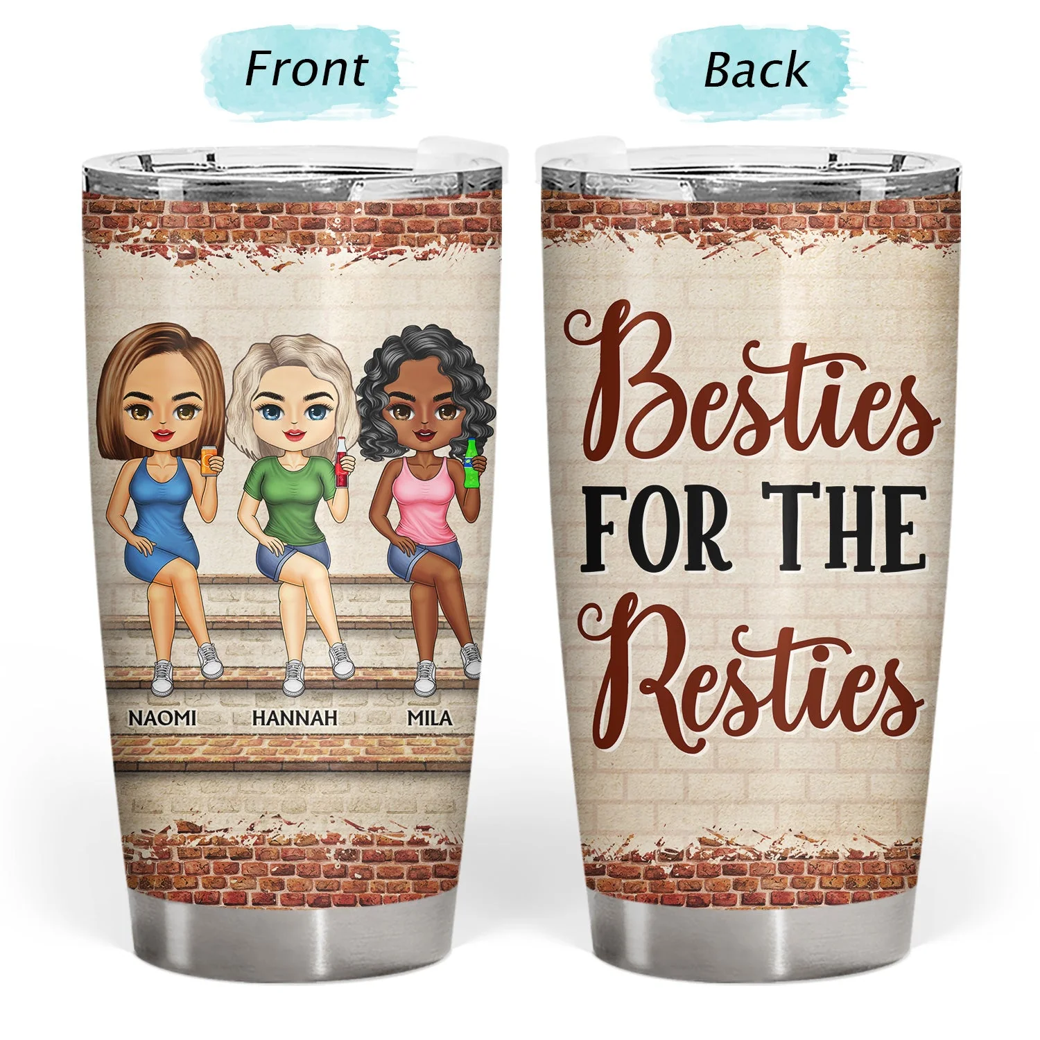 We're Not Sugar And Spice And Everything Nice We're Sage And Hood Sitting Best Friends - Bestie BFF Gift - Personalized Custom Tumbler - Image 3