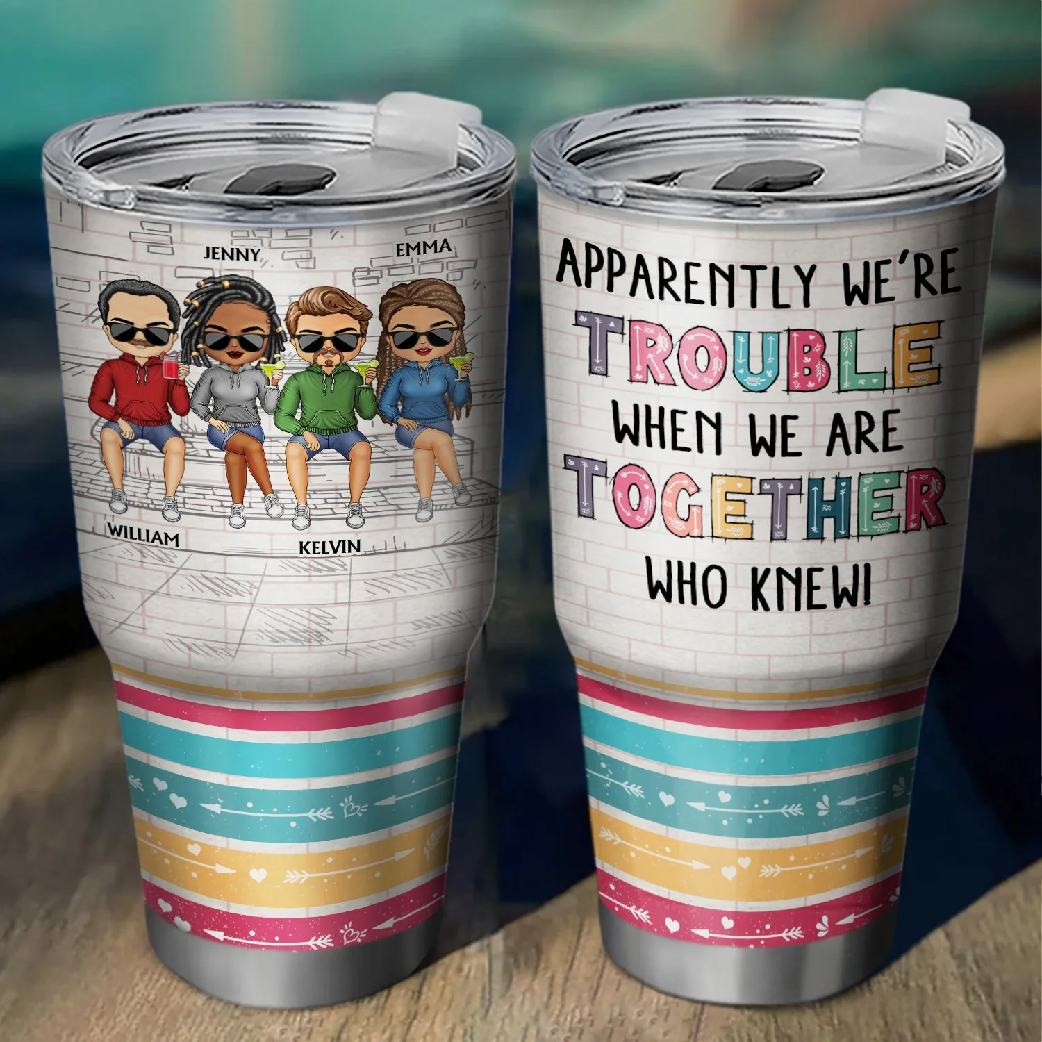 We're Not Sugar And Spice And Everything Nice We're Sage And Hood White Best Friends - Bestie BFF Gift - Personalized Custom 30 Oz Tumbler - Image 2