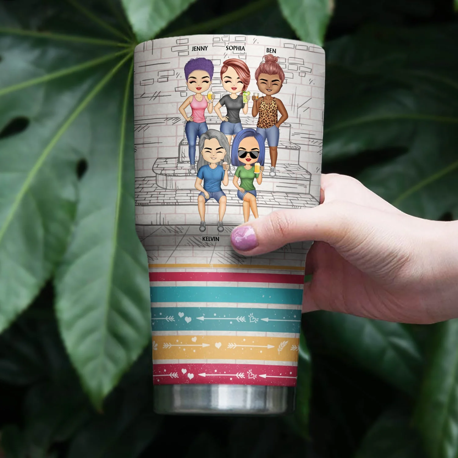 We're Not Sugar And Spice And Everything Nice We're Sage And Hood White Best Friends - Bestie BFF Gift - Personalized Custom 30 Oz Tumbler - Image 4
