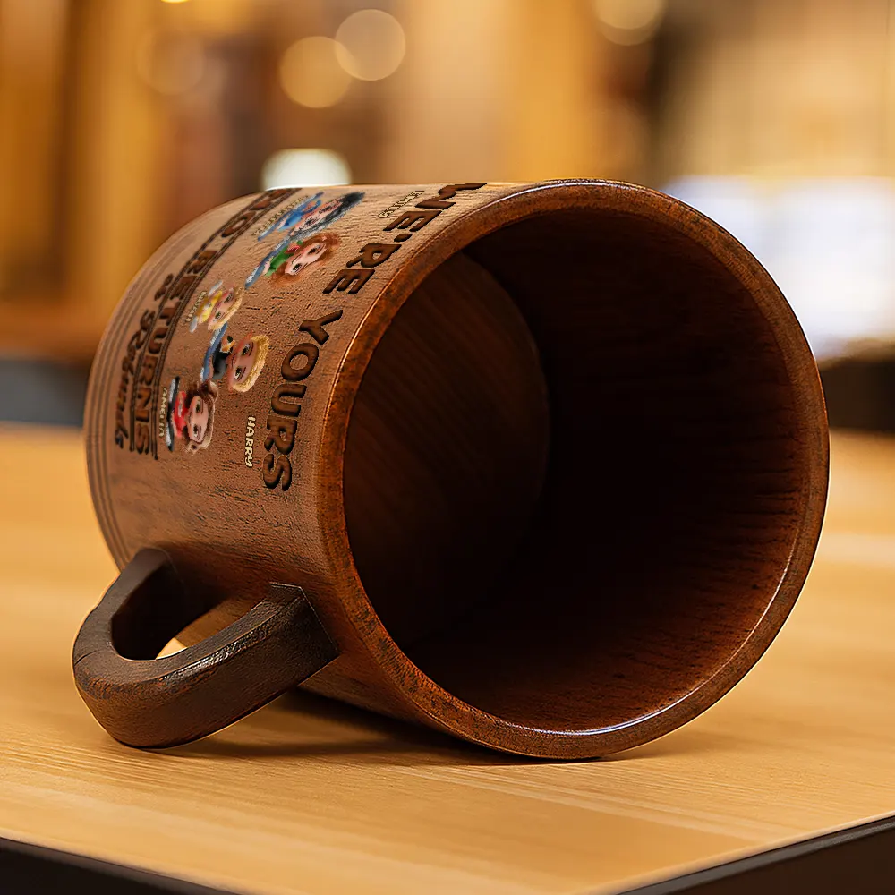 We're Yours No Returns - Personalized Wooden Mug - Image 5