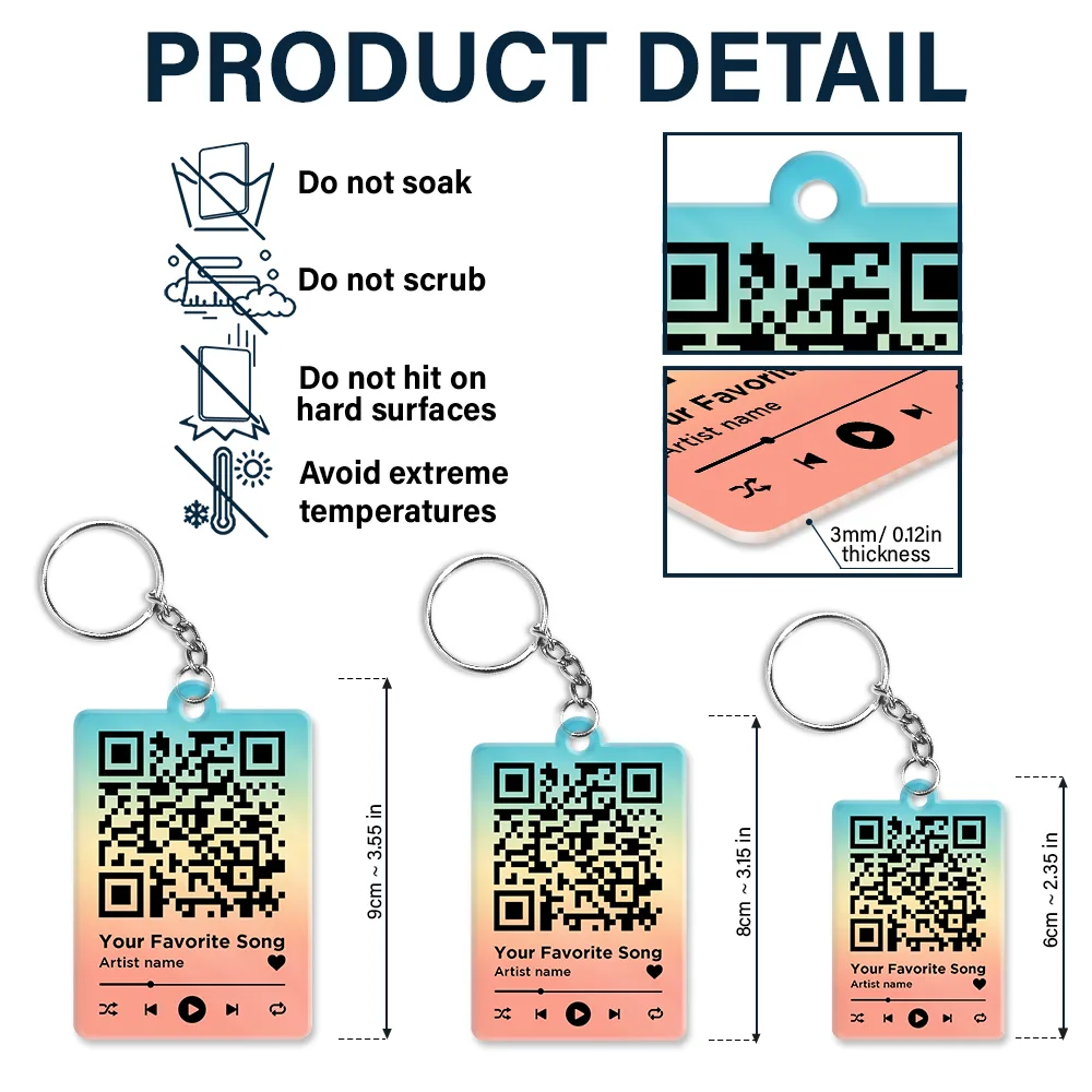 We're Yours No Returns Song QR Code - Personalized Acrylic Keychain - Image 6