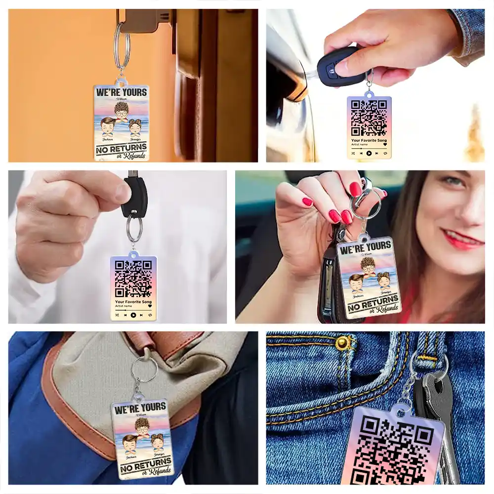 We're Yours No Returns Song QR Code - Personalized Acrylic Keychain - Image 7