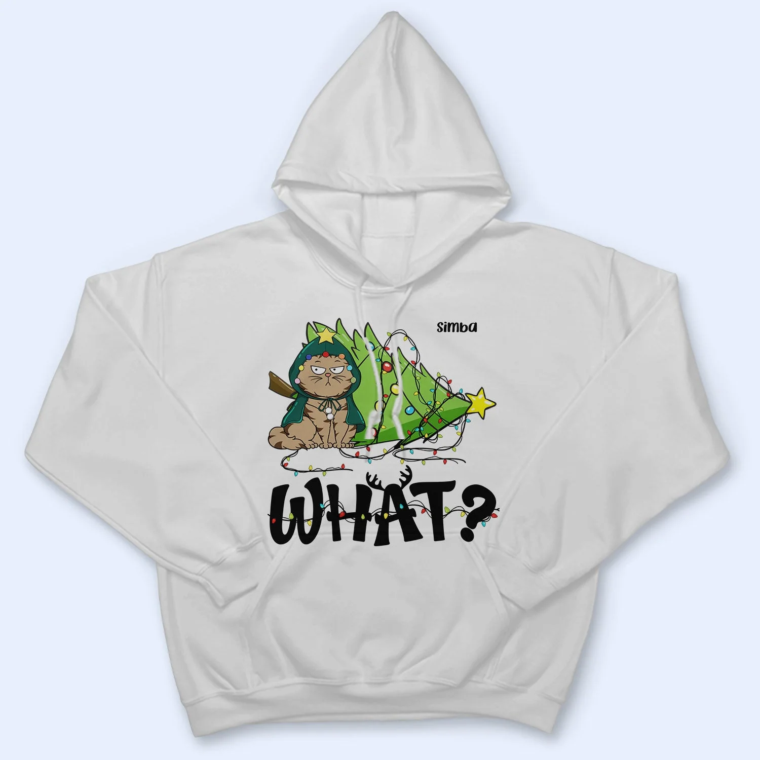 What - Christmas, Funny Gift For Cat Lover - Personalized Sweatshirt - Image 5