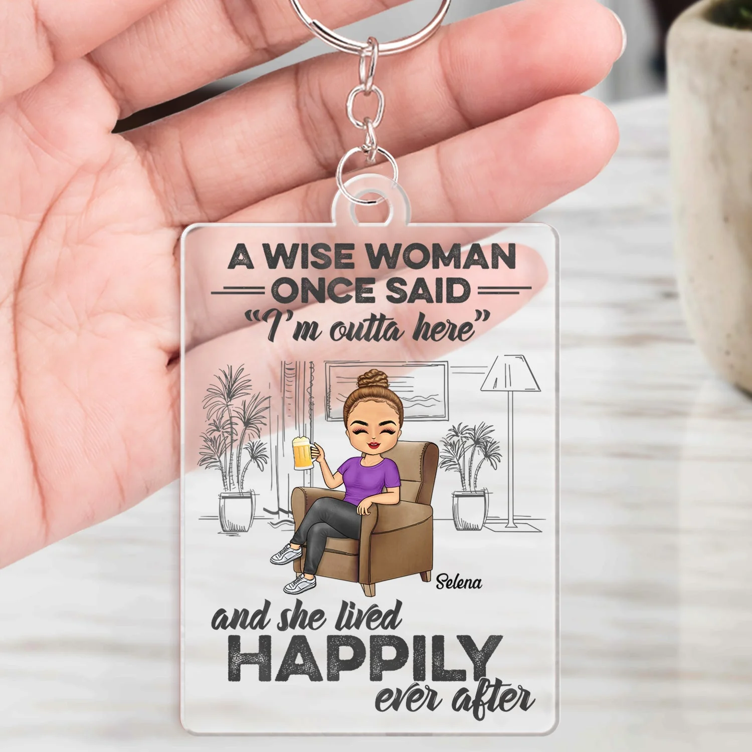 What Day Is Today Who Cares Retired - Gift For Parents, Grandparents, Retired, Retirement Gift - Personalized Custom Acrylic Keychain - Image 4