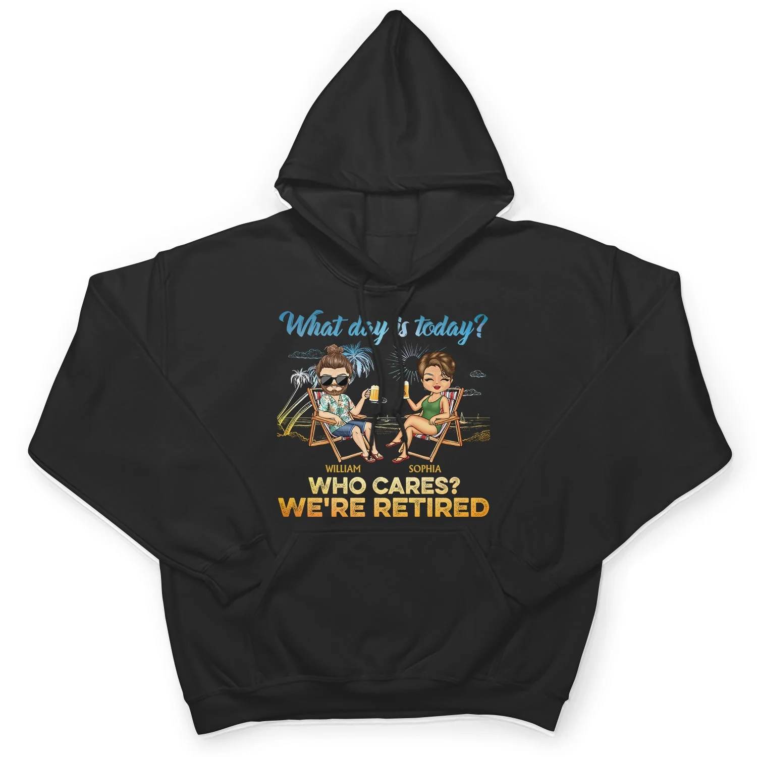 What Day Is Today Who Cares We're Retired - Gift For Parents, Grandparents, Retired, Retirement Gift - Personalized Custom T Shirt - Image 4