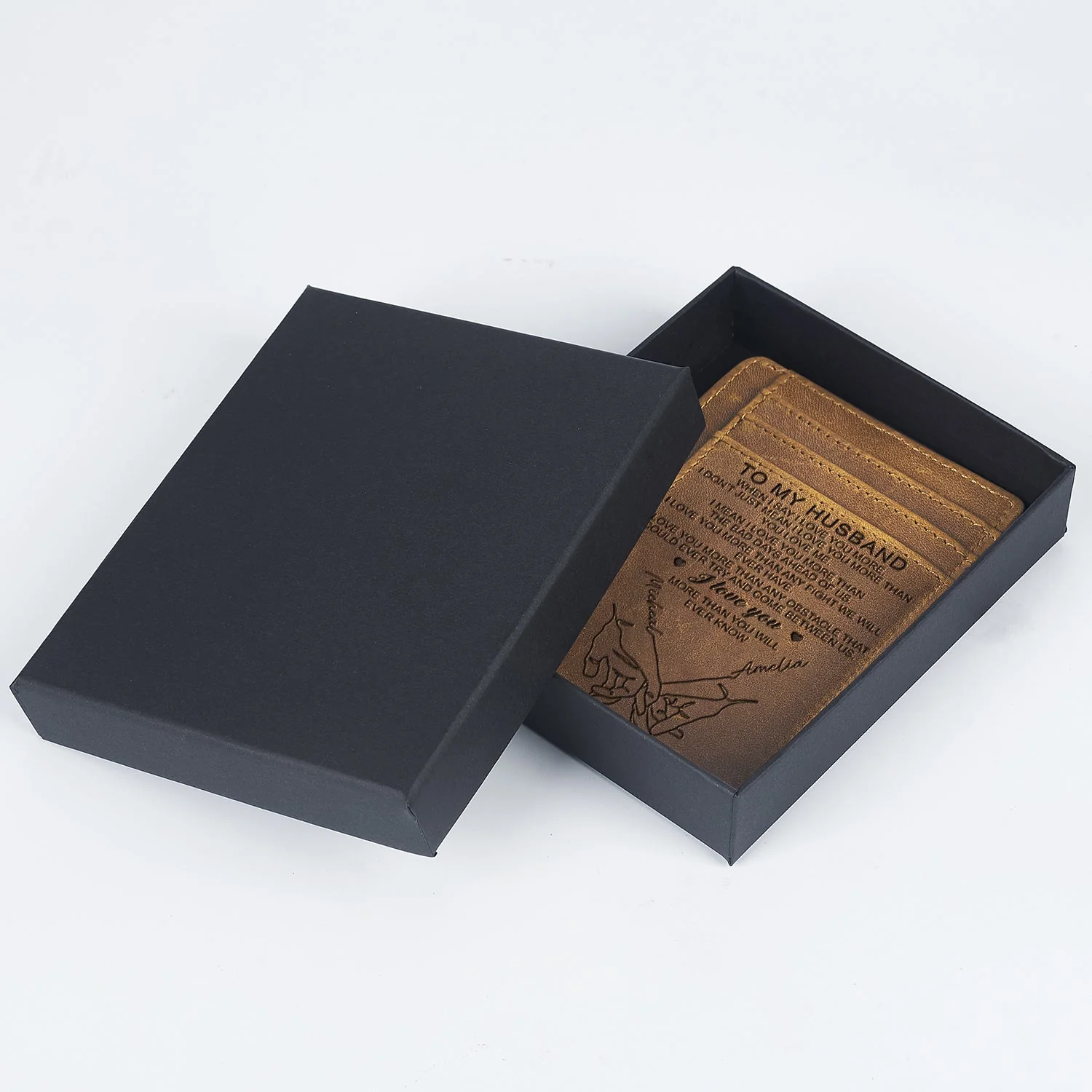 When I Say I Love You More - Gift For Couples, Husband, Wife - Personalized Card Wallet - Image 3