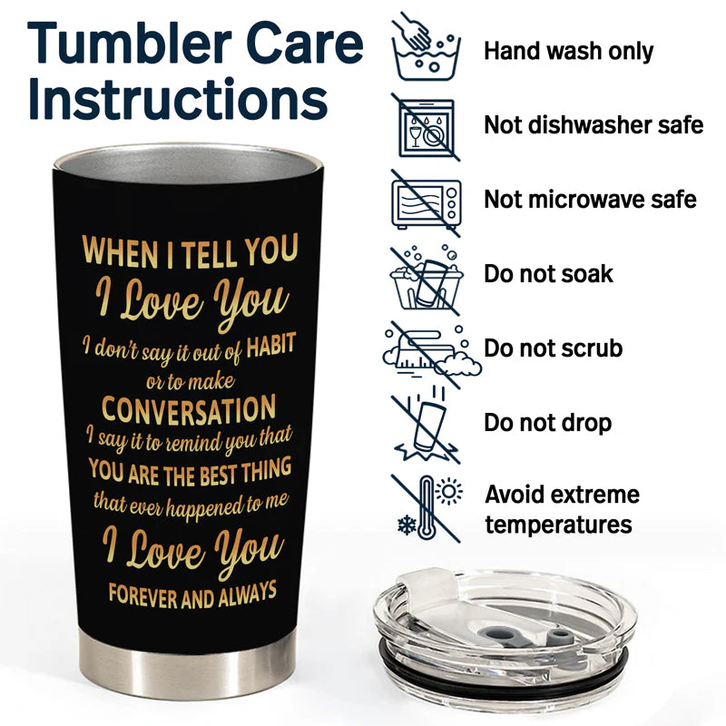 When I Tell You I Love You Husband Wife - Gift For Camping Couples - Personalized Custom Tumbler - Image 5