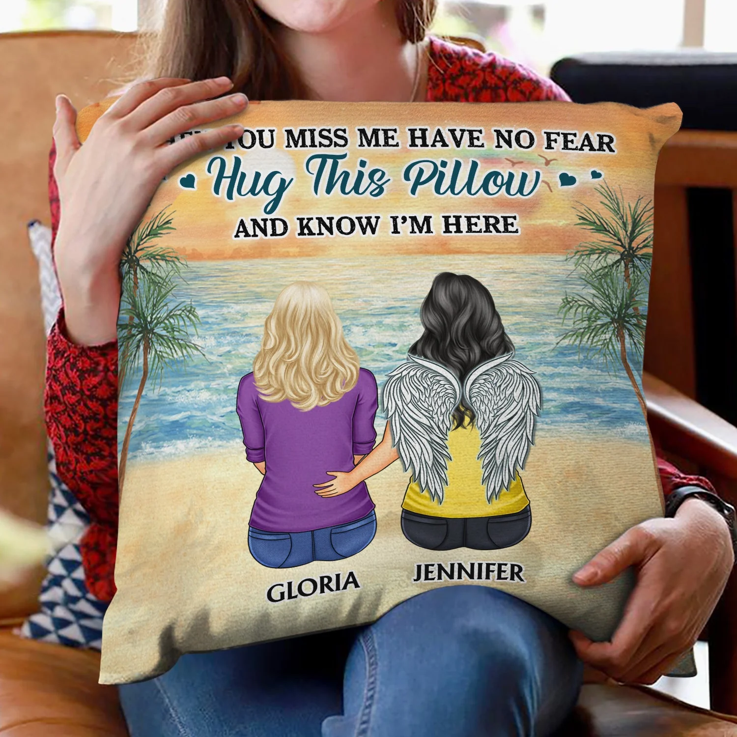 When You Miss Me Have No Fear - Memorial Gift For Family, Friends, Siblings - Personalized Pillow - Image 2