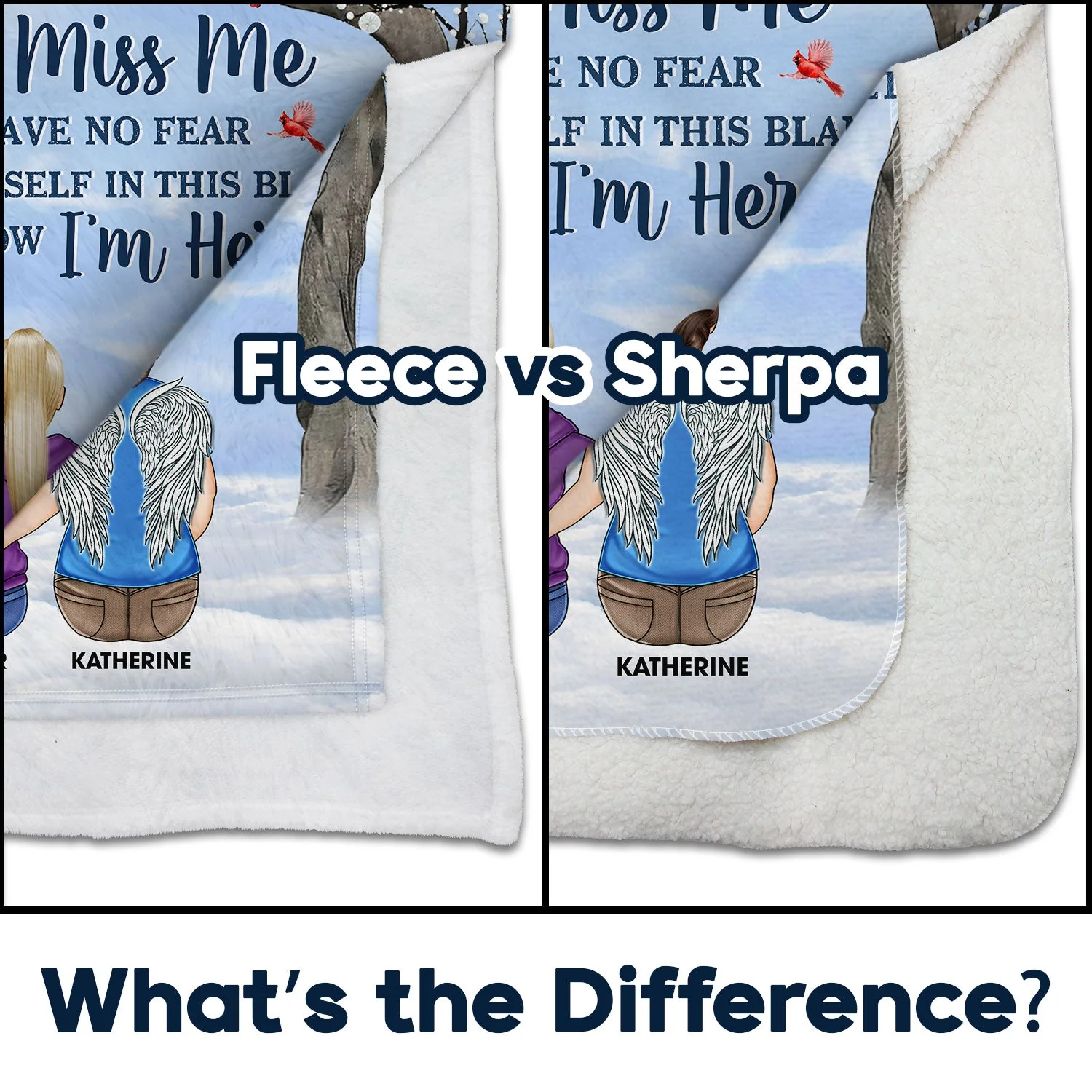When You Miss Me Have No Fear - Memorial Sympathy Gift - Personalized Fleece Blanket - Image 4