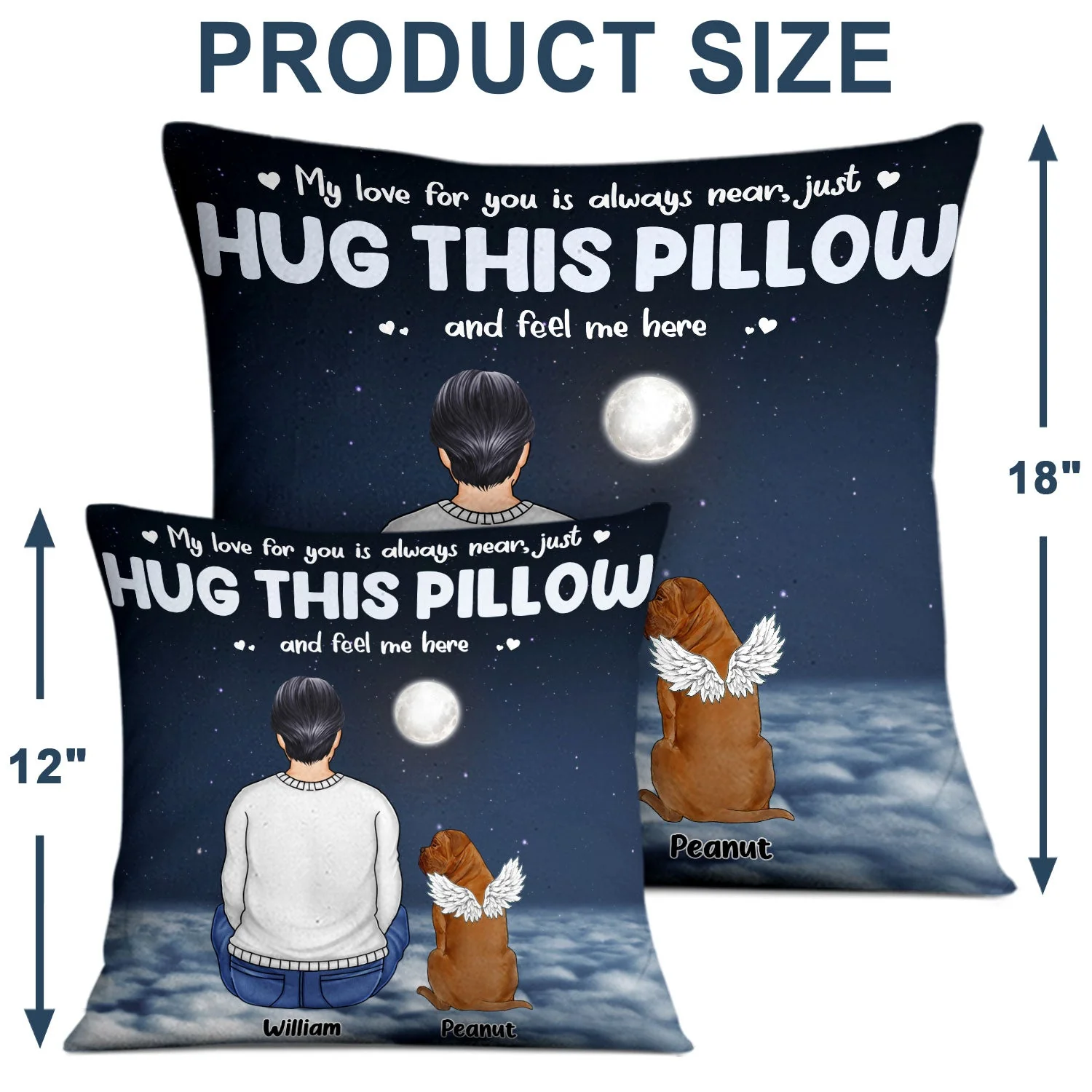 When You Miss Me Have No Fear - Sympathy Gift, Memorial Gift For Pet Lovers, Dog Lovers, Cat Lovers - Personalized Pillow - Image 4