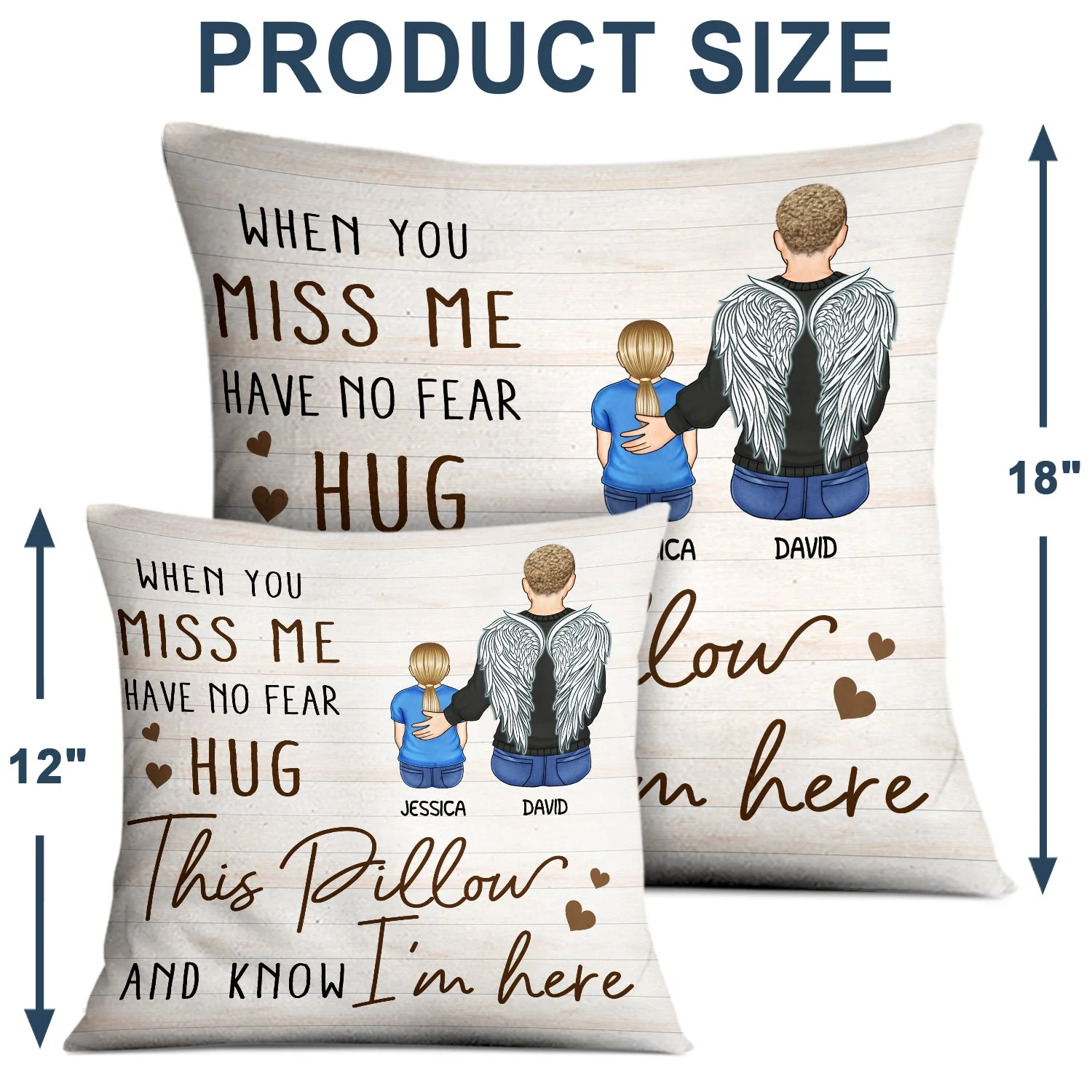 When You Miss Me - Loving, Memorial Gift For Family, Siblings, Friends - Personalized Pillow - Image 4
