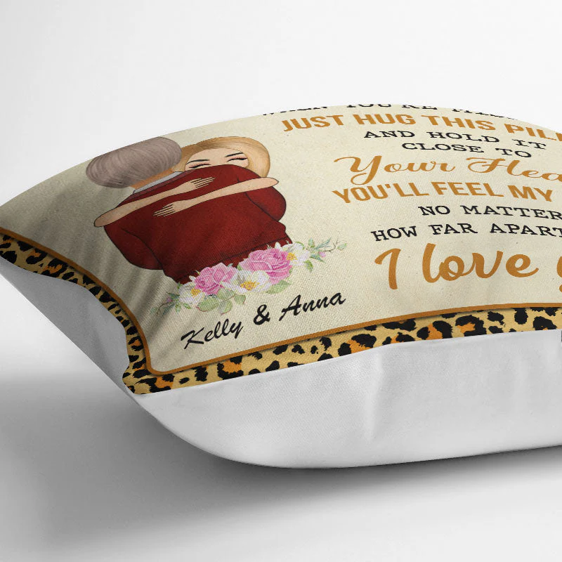 When You're Missing Me Just Hug This Pillow - Gift For Grandma, Mother, Aunt - Personalized Custom Pillow - Image 3
