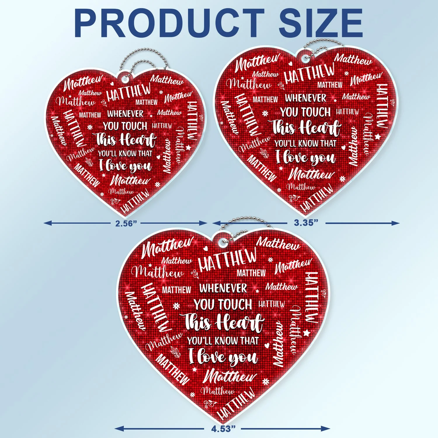 Whenever You Touch This Heart - Loving Gift For Mom, Grandma - Personalized Acrylic Car Hanger - Image 4
