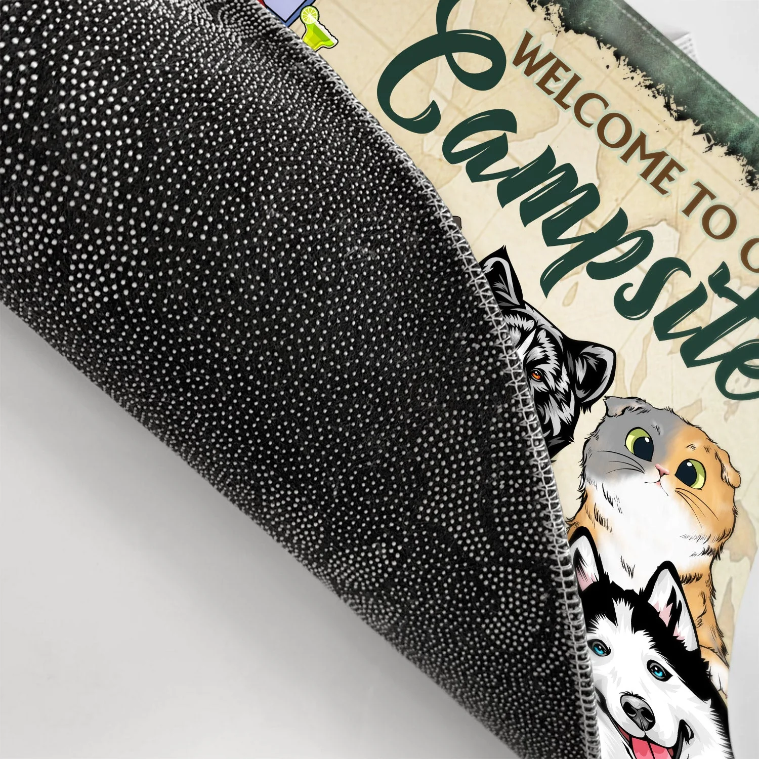 Where Family And Friends Make Memories - Gift For Pet, Camping Lovers, Campsite, Camping Decor, Couple, Family - Personalized Custom Doormat - Image 3