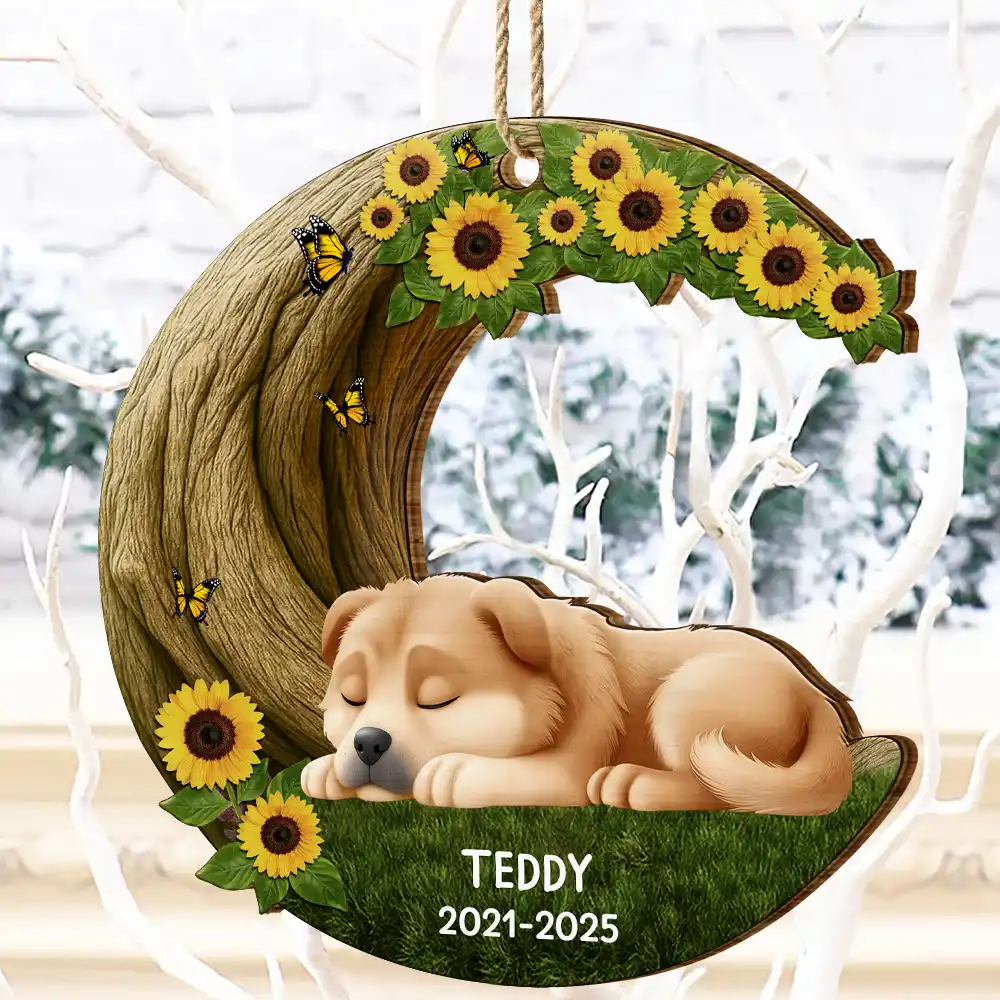 Where Memories Bloom Beneath The Crescent Tree - Personalized Custom Shaped Wooden Ornament - Image 4