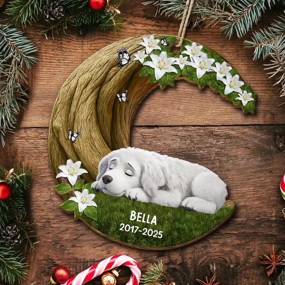 Where Memories Bloom Beneath The Crescent Tree - Personalized Custom Shaped Wooden Ornament - Image 5