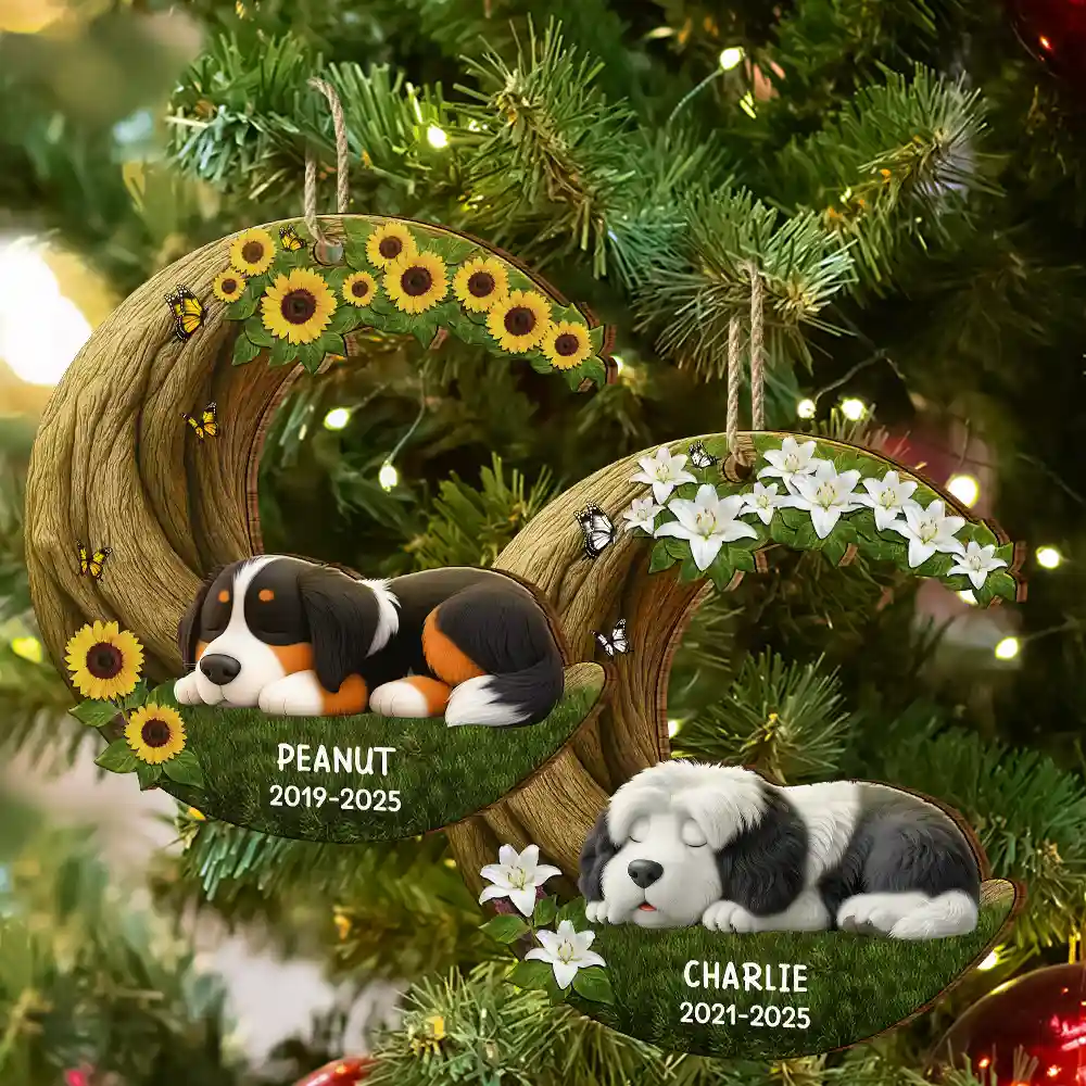 Where Memories Bloom Beneath The Crescent Tree - Personalized Custom Shaped Wooden Ornament - Image 6