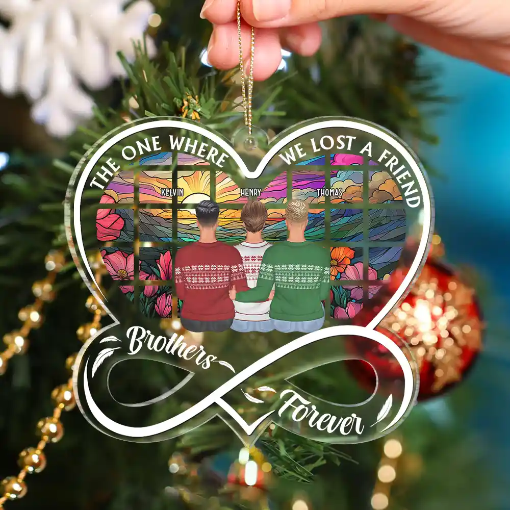 Where We Lost A Friend - Personalized Custom Shaped Acrylic Ornament - Image 4