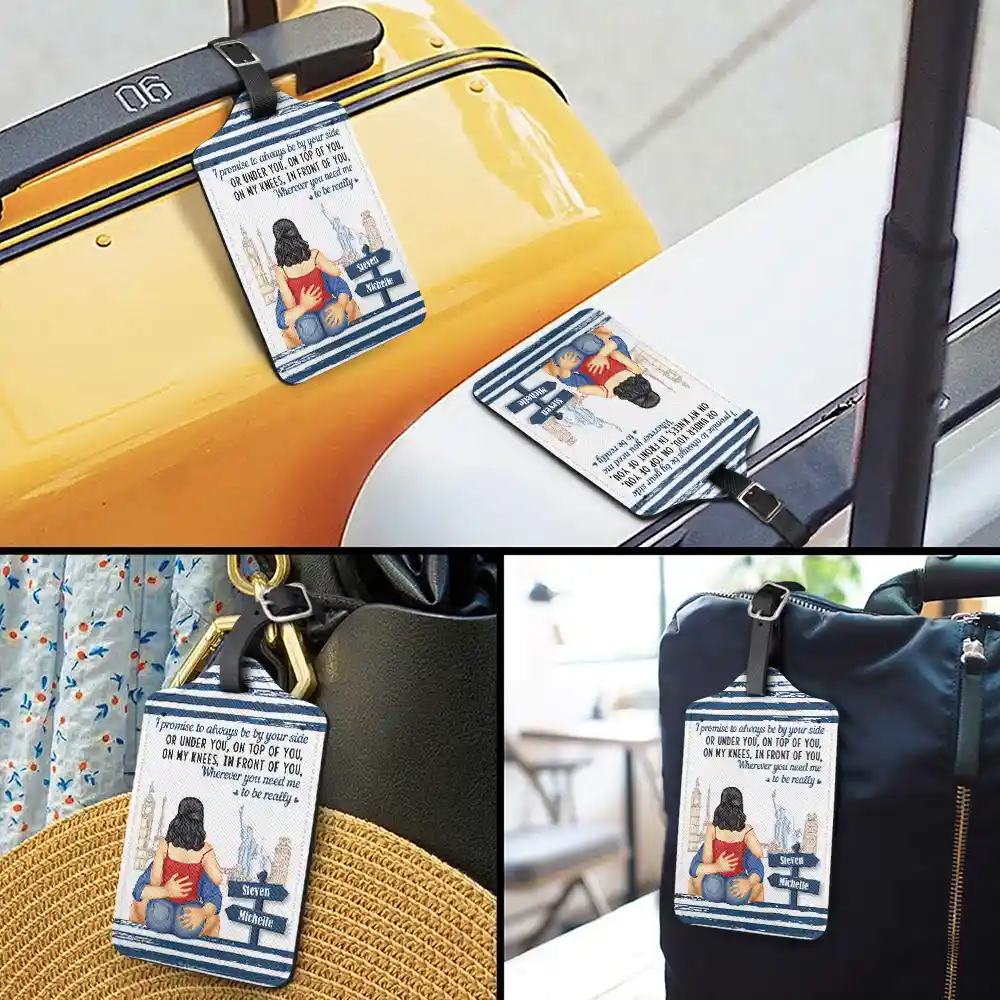 Wherever You Need Me I Promise To Always Be By Your Side - Personalized Luggage Tag - Image 3