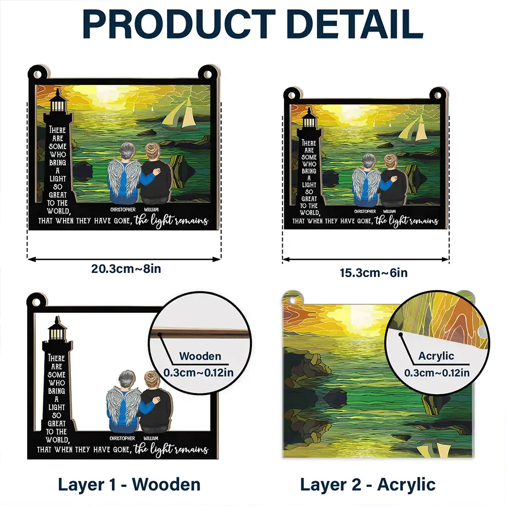 Who Bring A Light So Great To The World - Personalized Window Hanging Suncatcher Ornament - Image 5