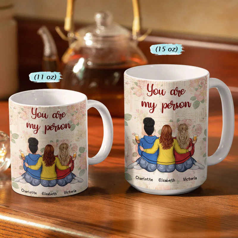 Who We Have In Our Life That Matters Best Friends - Bestie BFF Gift -  Personalized Custom White Edge-to-Edge Mug - Image 3