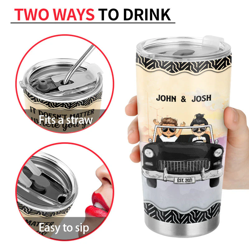 Who You Have Beside - Gift For Couples - Personalized Custom Tumbler - Image 4