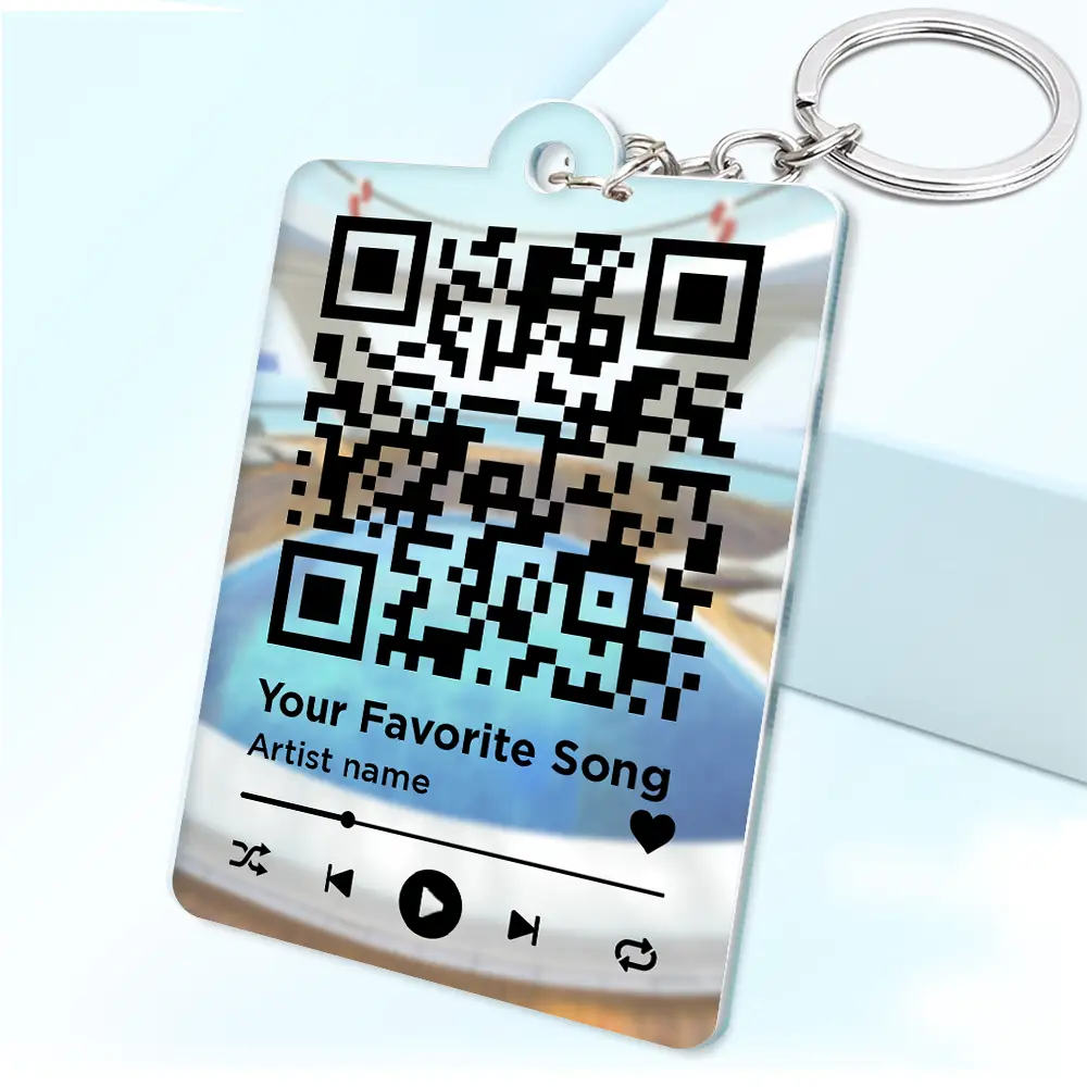 Who You Travel With - Personalized Acrylic Keychain - Image 3