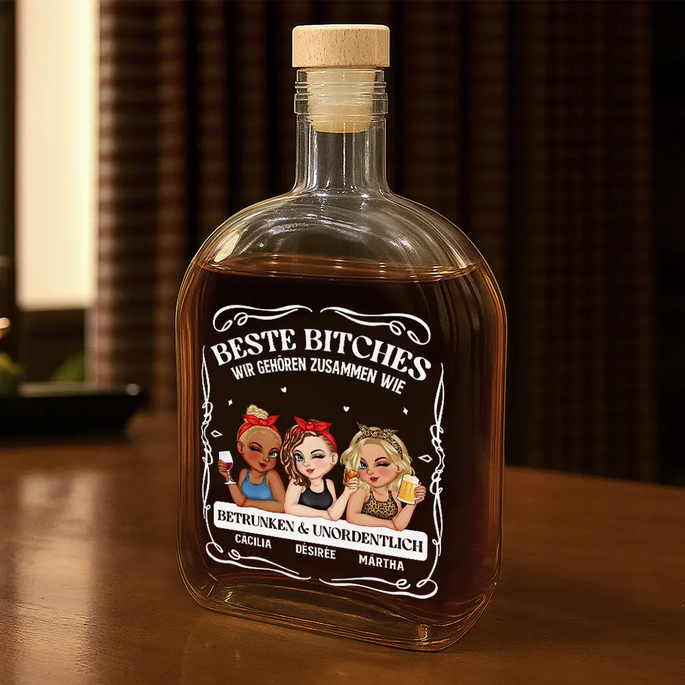 Wir Passen Zusammen Wie Betrunken Und Unordentlich - Personalisierte Whiskyflasche - Image 2