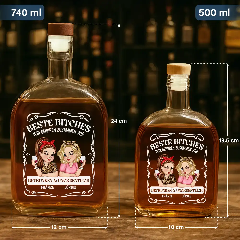 Wir Passen Zusammen Wie Betrunken Und Unordentlich - Personalisierte Whiskyflasche - Image 6