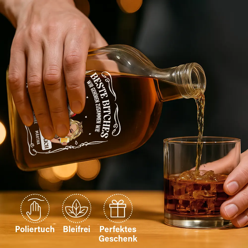 Wir Passen Zusammen Wie Betrunken Und Unordentlich - Personalisierte Whiskyflasche - Image 7