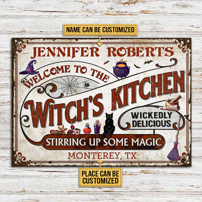Witch Kitchen Stirring Up Some Magic Custom Classic Metal Signs - Image 3