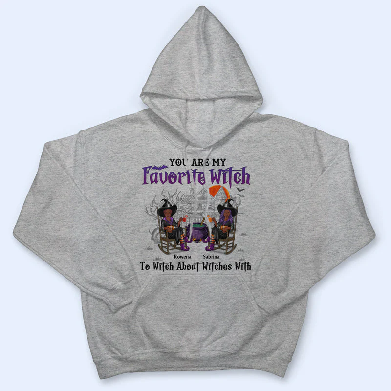 Witches Best Friends The Black Hat Sisterhood An Enchanting Fly By Night Group - Gift For Besties And Sisters - Personalized Custom T Shirt - Image 4