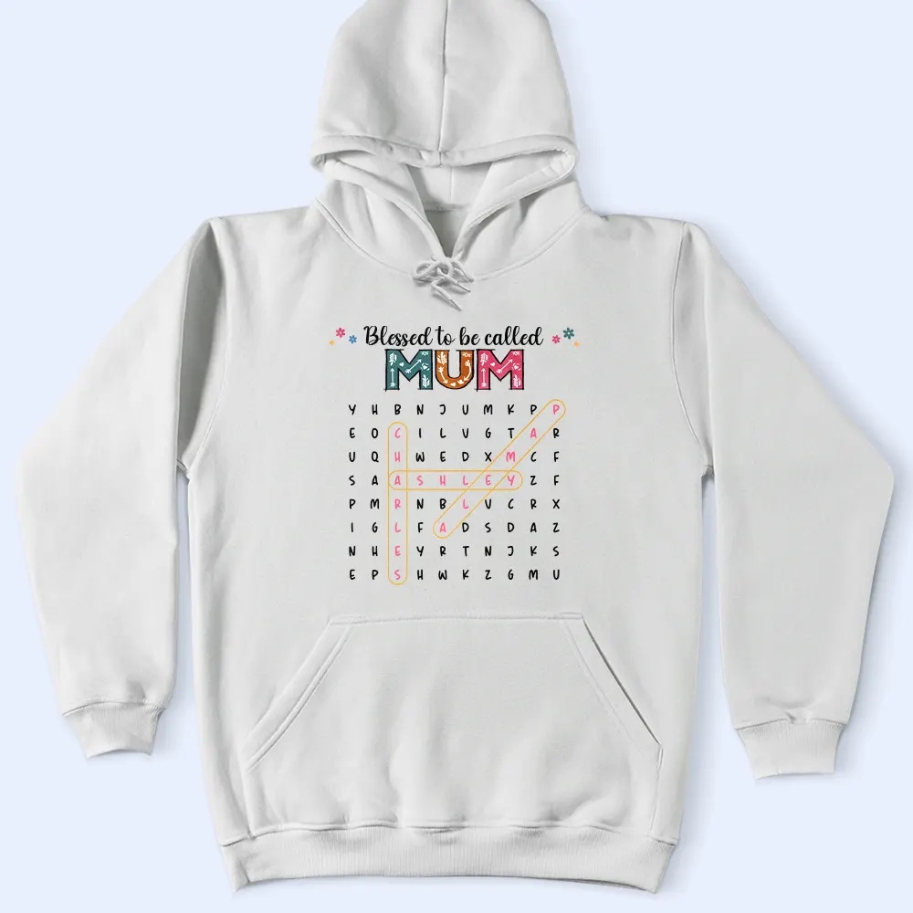 Word Search Puzzle Blessed To Be Called Grandma Nana - Personalized T Shirt - Image 4