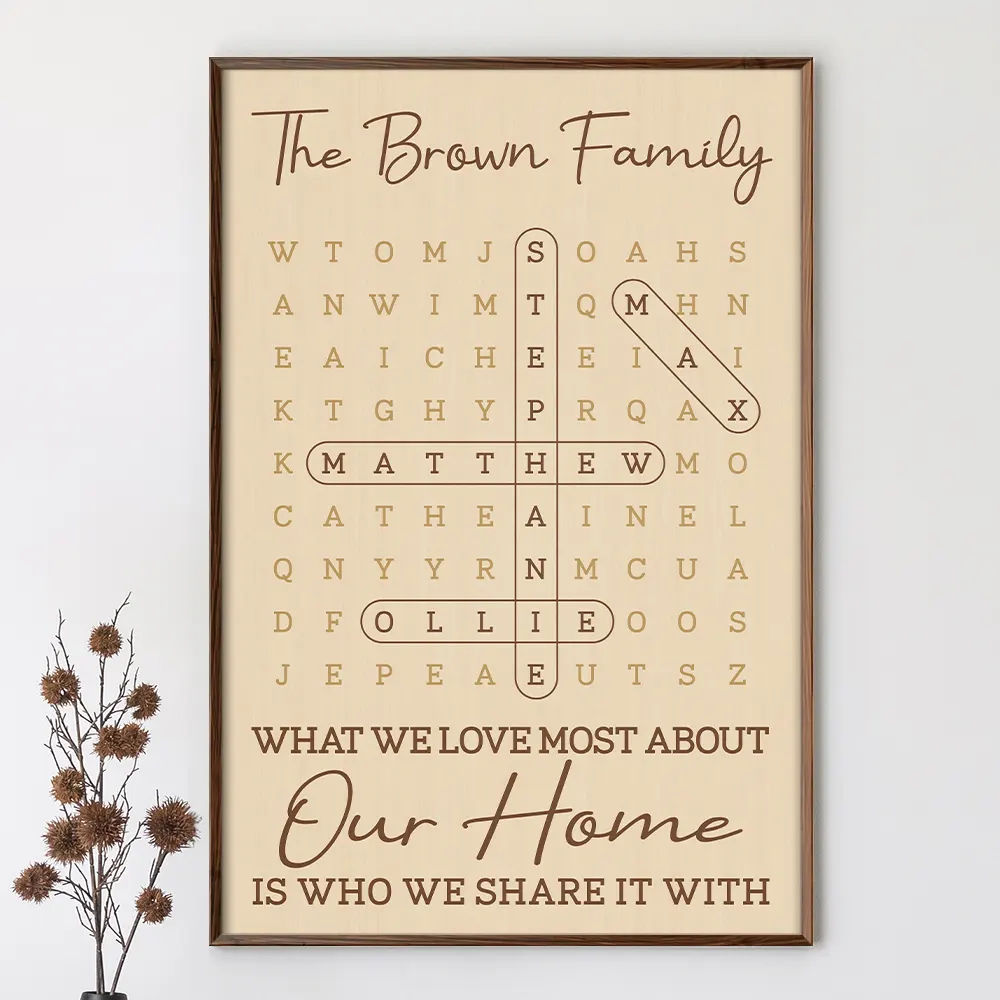 Word Search Puzzle Together We Make A Family - Personalized Poster - Image 3
