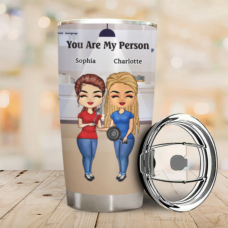 Work Made Us Co-Workers Friends - BFF Bestie Gift - Personalized Custom Tumbler - Image 2
