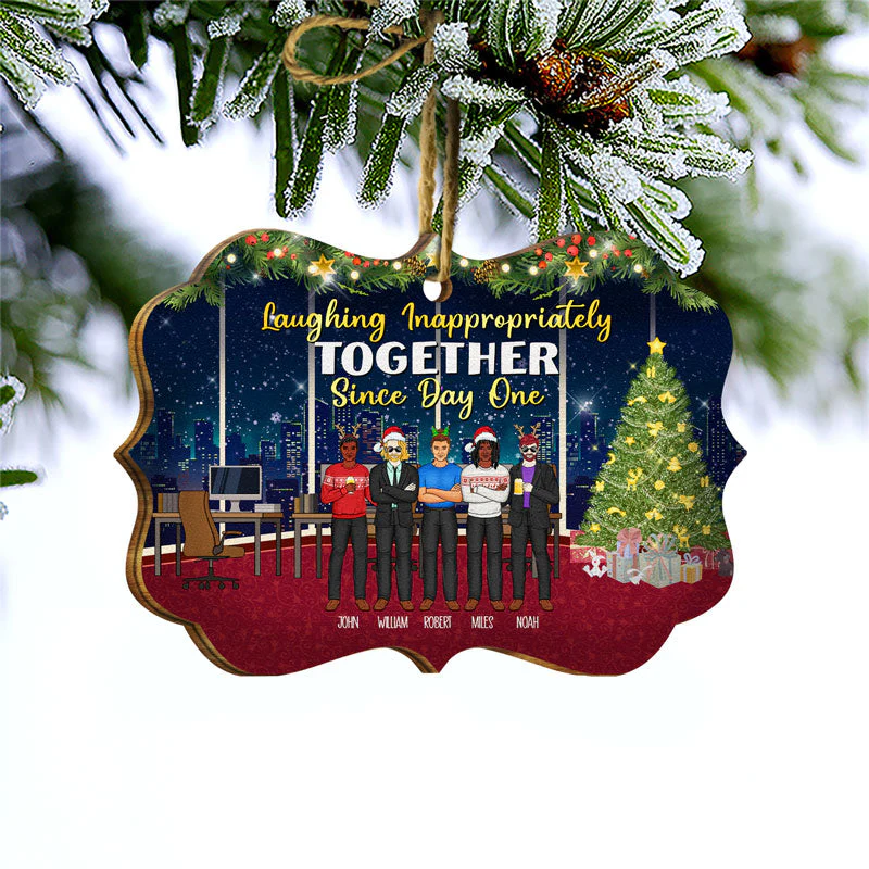 Work Made Us Colleagues But Our Potty Mouths - Christmas Gift For Best Friends And Co - Workers - Personalized Custom Wooden Ornament - Image 3