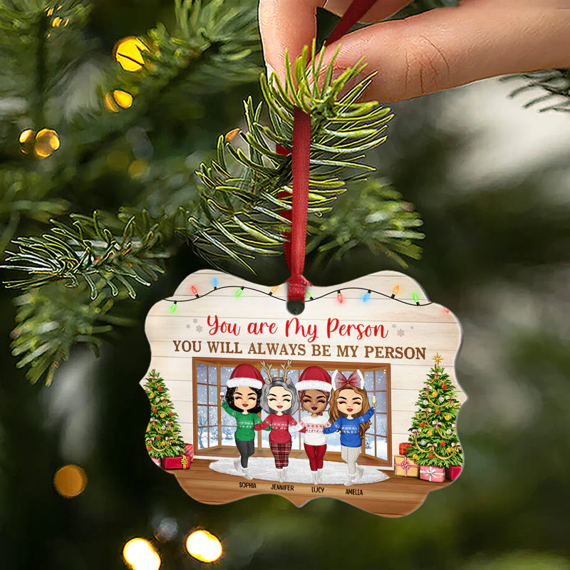 Work Made Us Colleagues - Christmas Gift For Co-worker and BFF - Personalized Custom Aluminum Ornament - Image 2