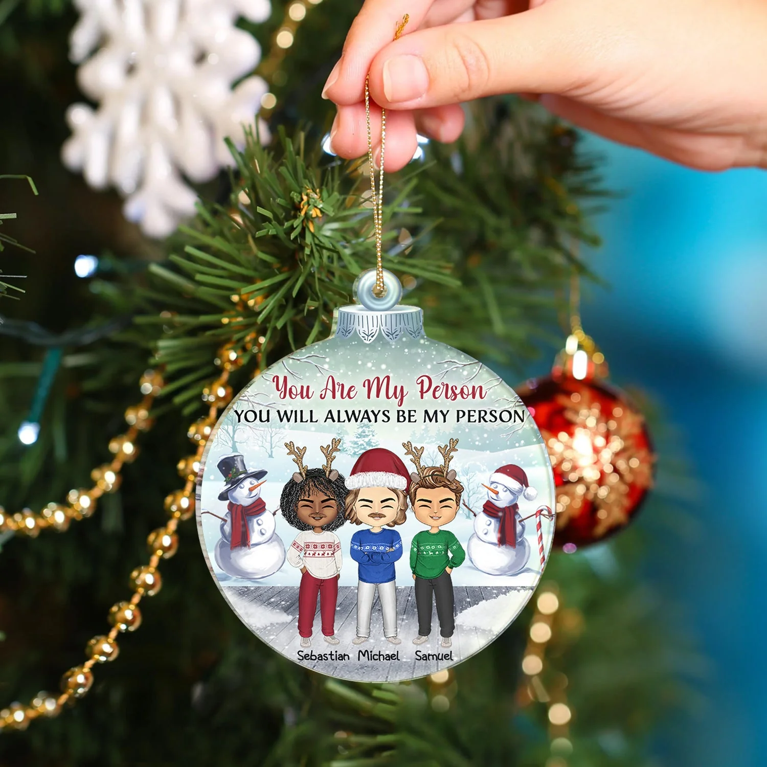 Work Made Us Colleagues - Christmas Gift For Co-worker, Besties, Best Friends - Personalized Custom Shaped Acrylic Ornament - Image 4